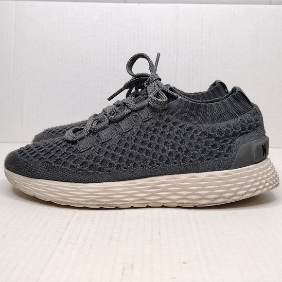 Nobull Unisex Gray Knit Lace Up Training Running Athletic Sneakers Shoes - Picture 2 of 15